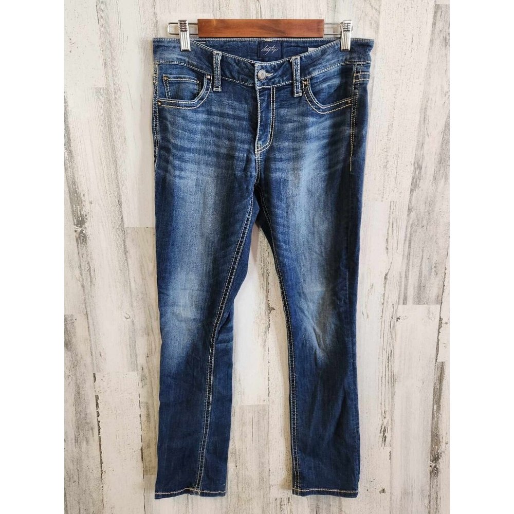 Daytrip Womens Virgo Straight Leg Jeans Size 29R Medium Wash Denim Casual